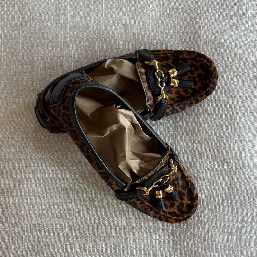 Steve Madden Leopard Tassel Loafers